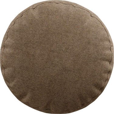 Подушка круглая «Кортин» лён димаут коричневый