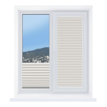 Штора плиссе Лайн перламутр белый