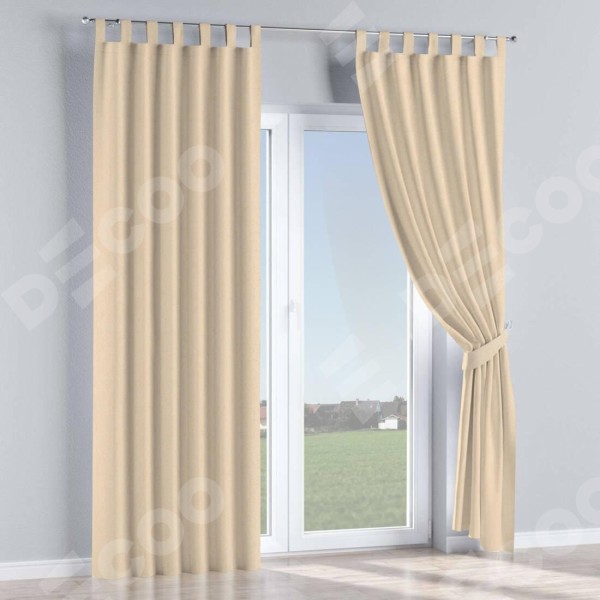 Комплект штор на петлях ткань блэкаут с блеском бежевый